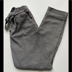 H&M Girls Houndstooth Paper Bag Waist Pants